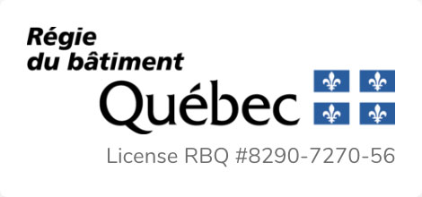 Logo de la RBQ (Régie du Bâtiment du Québec) certifiant que Sylca Construction est certifié et qualifié pour les travaux de construction et de rénovation au Québec.