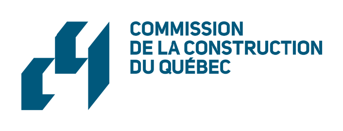 Logo de la Commission de la Construction du Québec, attestant de la conformité et de la certification de Sylca Construction dans le domaine de la construction au Québec.